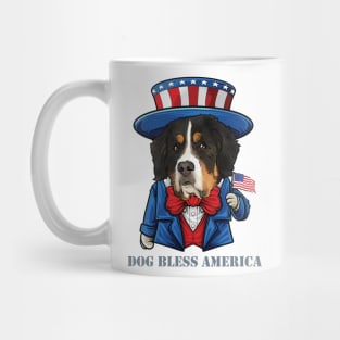 Bernese Mountain Dog Bless America Mug